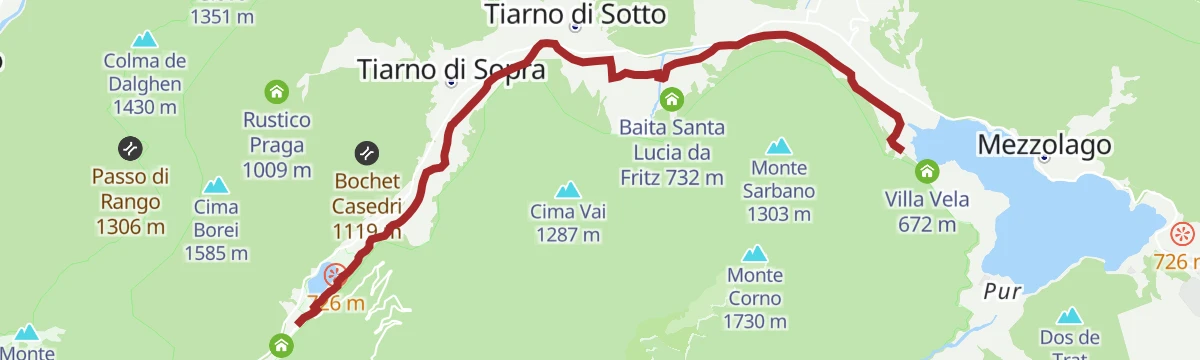 Route map: Ciclabile della Valle di Ledro